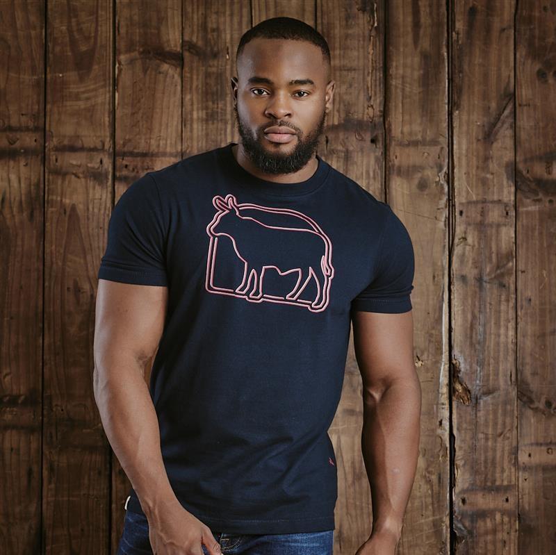 Kingsley Nguni Pop Out Crew Tee - Midnight