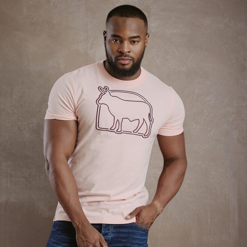 Kingsley Nguni Pop Out Crew Tee - Trout