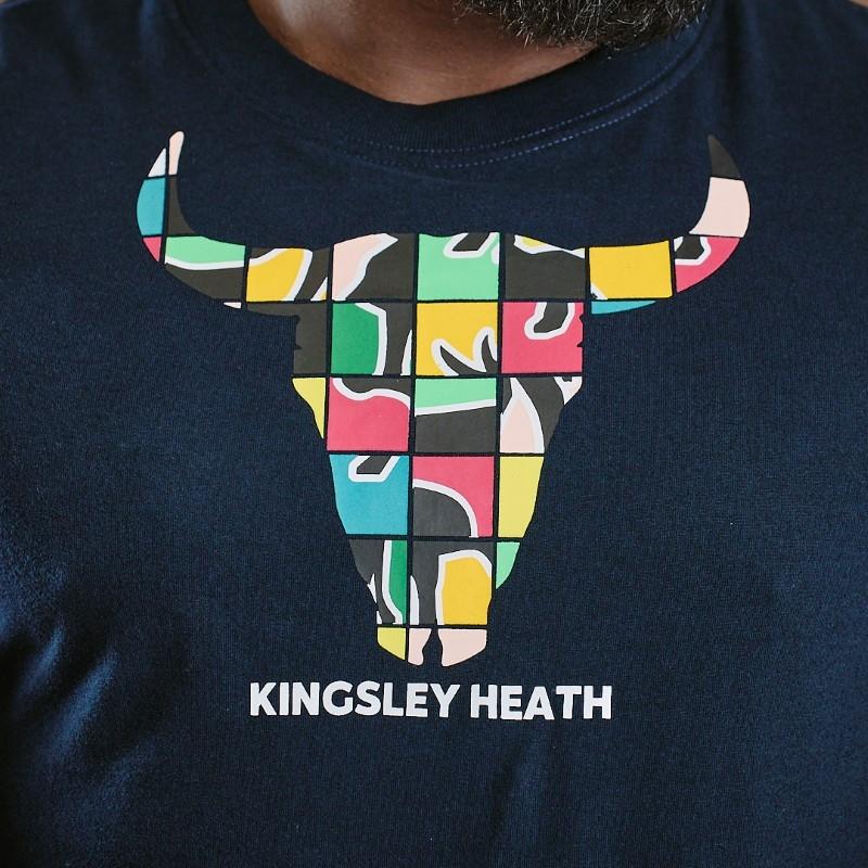 Kingsley Nguni Elements Infill Skull Crew Tee - Midnight