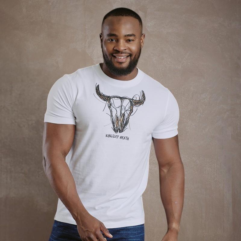 Kingsley Doodle Skull (1655)Crew Tee - Pelican