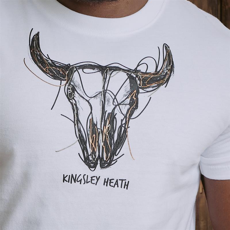 Kingsley Doodle Skull (1655)Crew Tee - Pelican