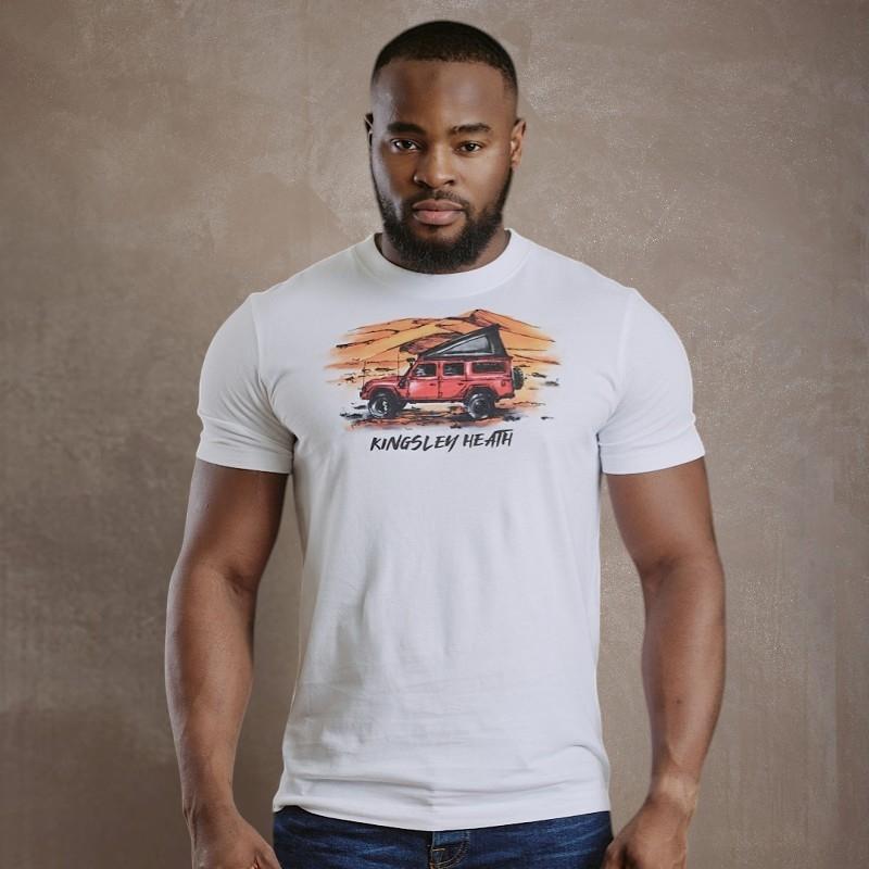 Kingsley Landcruiser Overland Adventure Crew Tee  - Pelican