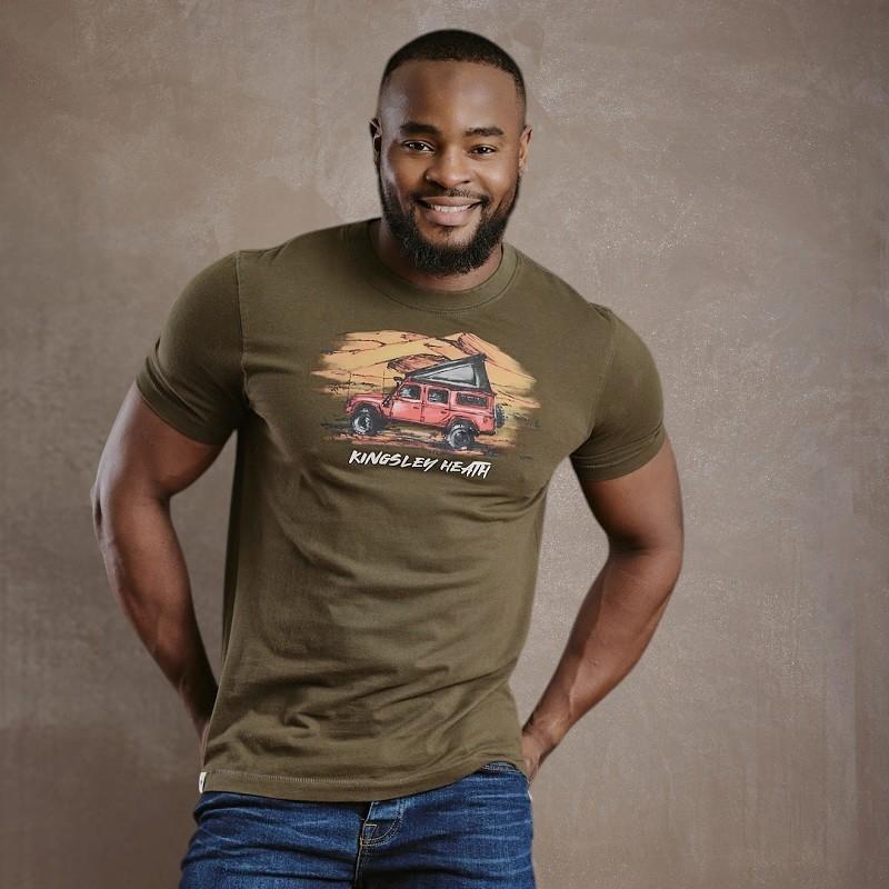 Kingsley Landcruiser Overland Adventure Crew Tee  - Fatigue