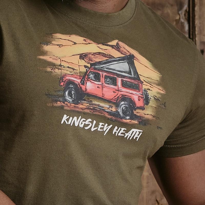 Kingsley Landcruiser Overland Adventure Crew Tee  - Fatigue