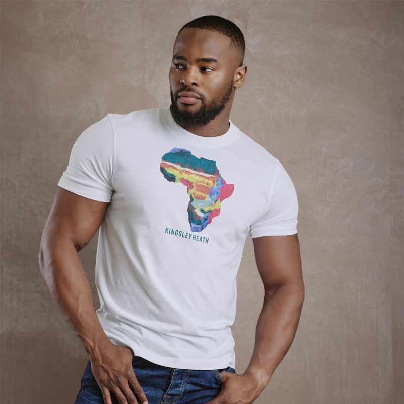 Kingsley Africa Contours Tee Crew Tee - Pelican