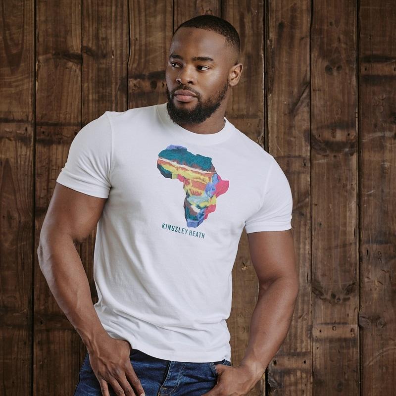 Kingsley Africa Contours Tee Crew Tee - Pelican