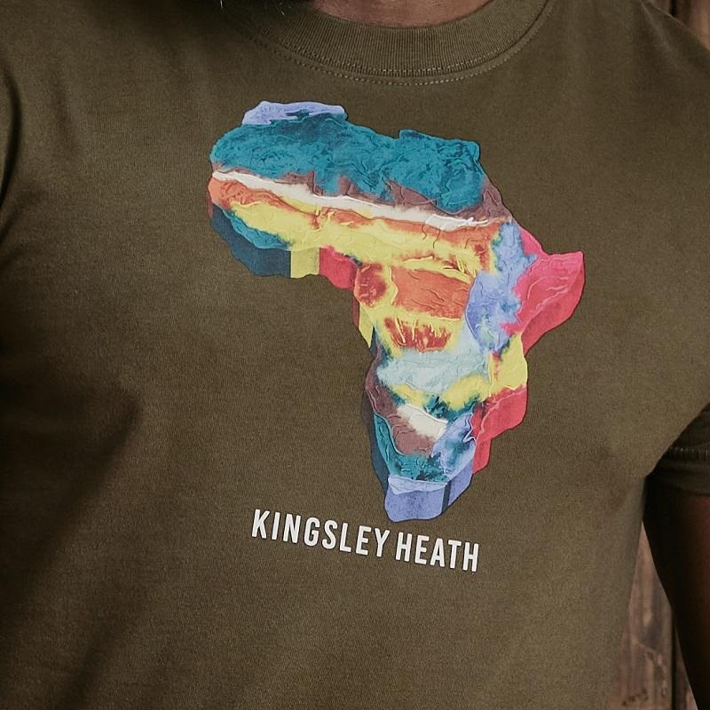 Kingsley Africa Contours Tee Crew Tee - Fatigue