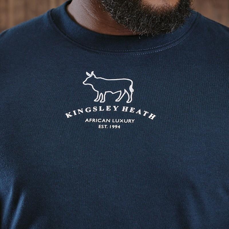 Arched Centred logo Crew Tee - Midnight