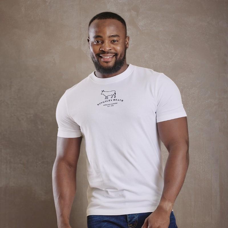 Arched Centred logo Crew Tee - Pelican