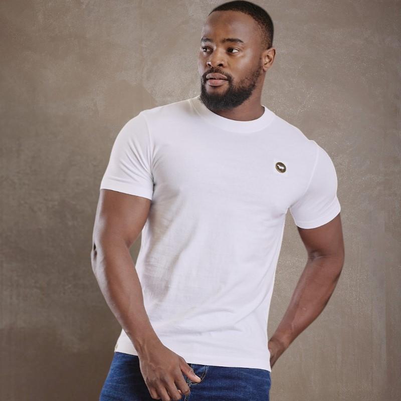 Cut Out Antique Brass Crew Tee - Pelican