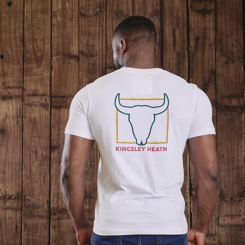 Boxed Skull Crew Tee - Pelican