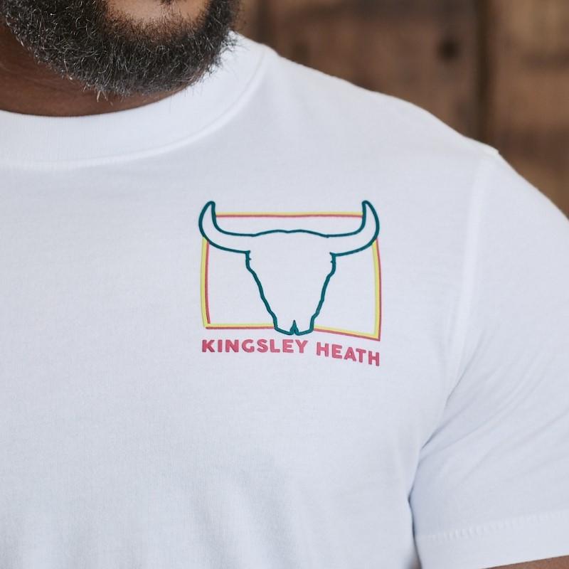 Boxed Skull Crew Tee - Pelican