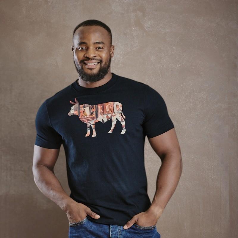 Sophiatown Nguni Infill Crew Tee - Mamba