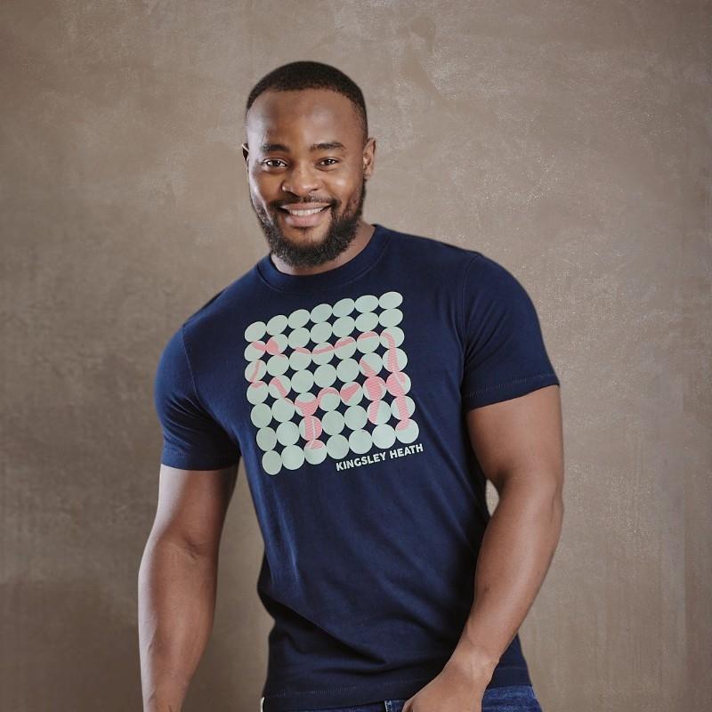 Pebble Nguni Crew Tee - Midnight