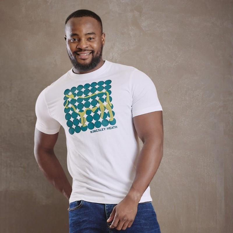 Pebble Nguni Crew Tee - Pelican