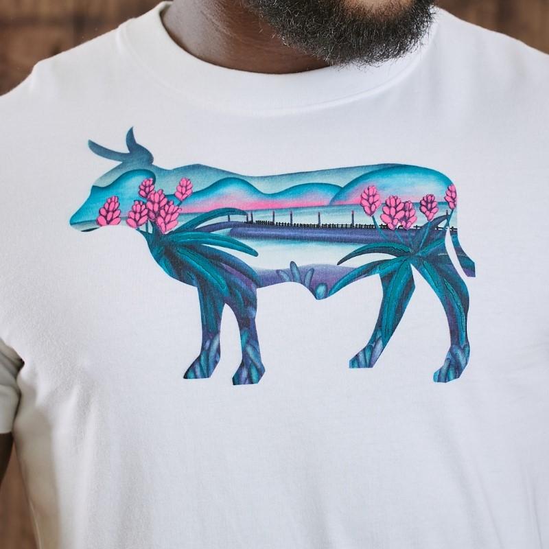 Midnight Ocean Infill Crew Tee - Pelican - Kingsley Heath
