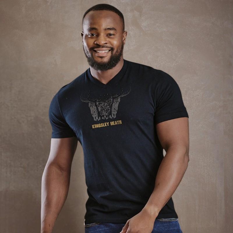 City Lights Skull V-Neck Tee - Mamba