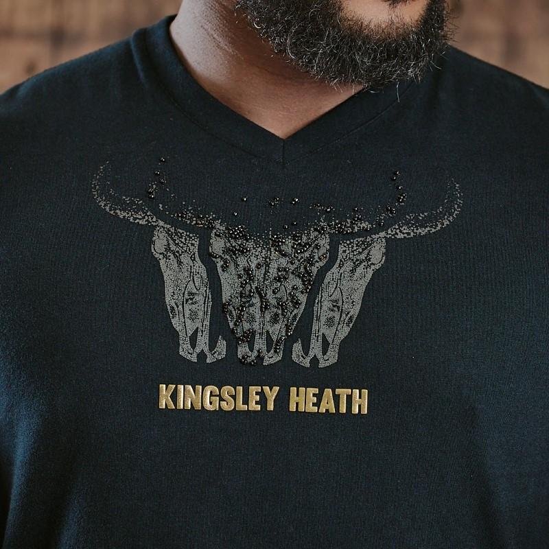 City Lights Skull V-Neck Tee - Mamba