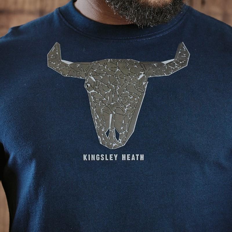 Broken Glass Skull Crew Tee - Midnight