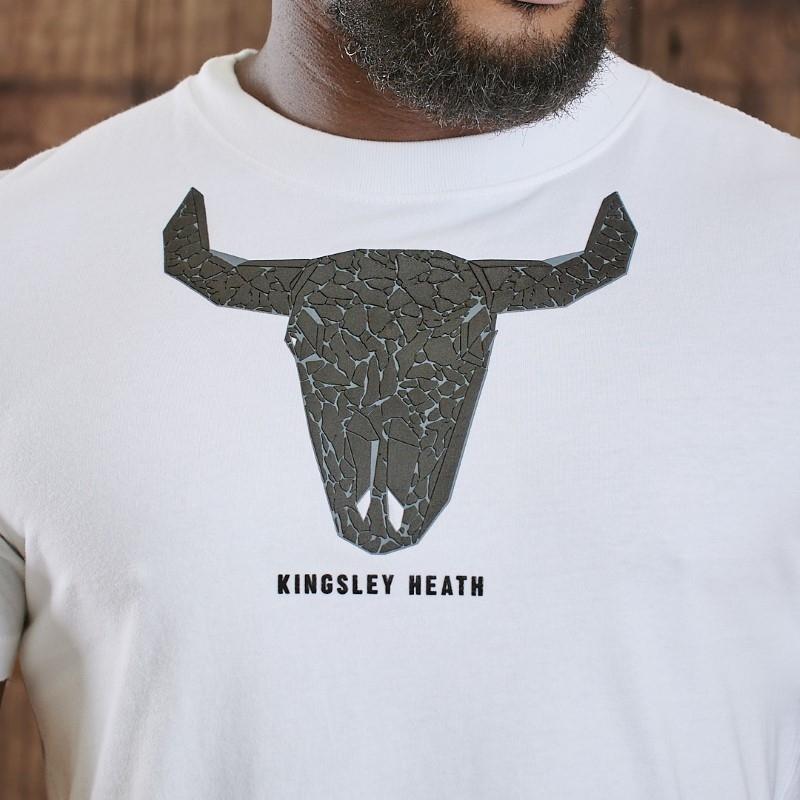 Broken Glass Skull Crew Tee - Pelican