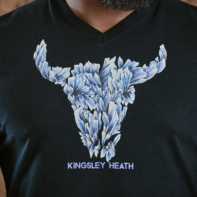 Crystalized Skull V-Neck Tee - Mamba