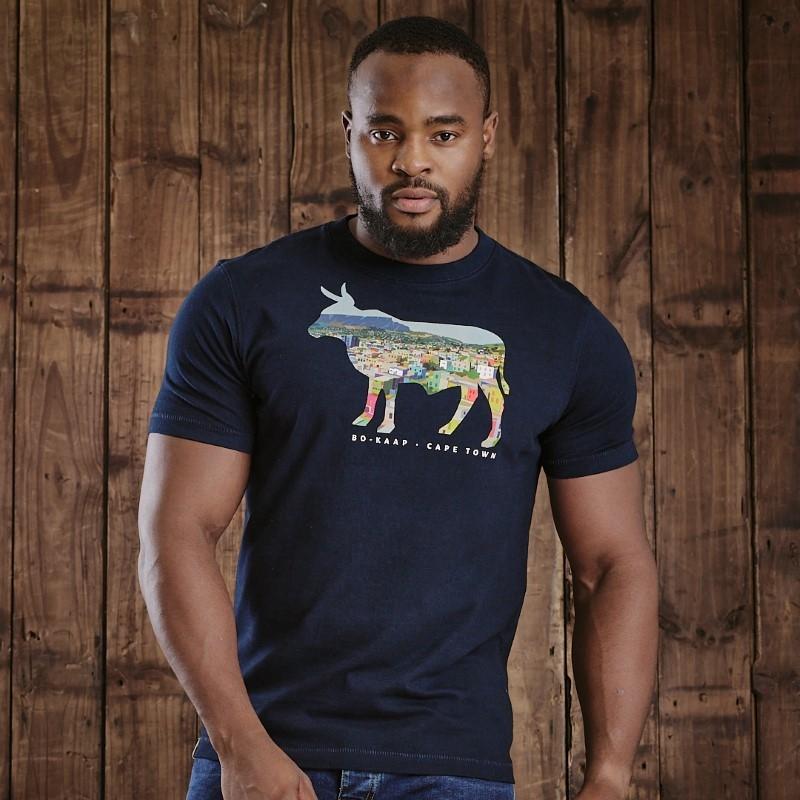 Kingsley Bo Kaap Nguni Regular Crew Tee - Midnight