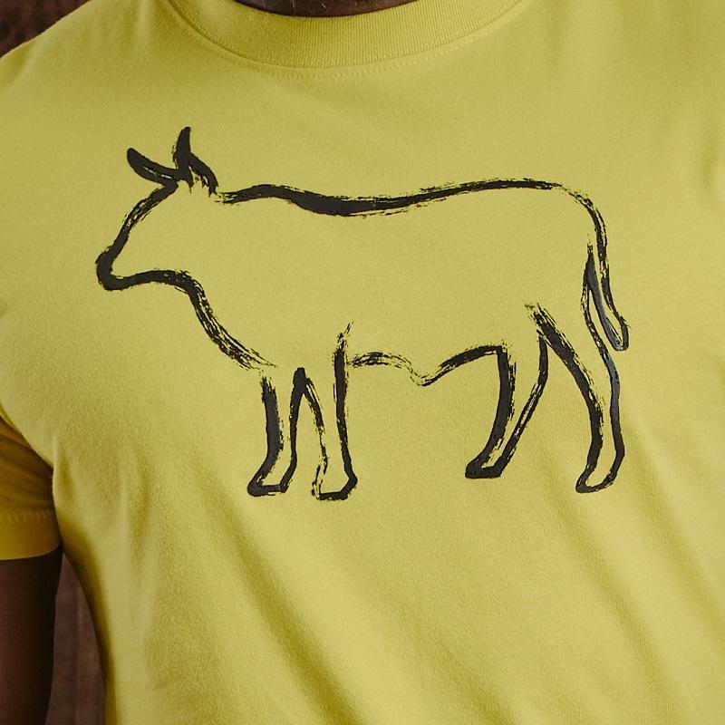 Kingsley Bold Outline Nguni Crew Tee - Acacia