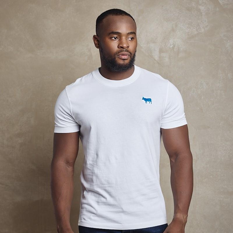 POP Wool Embroidery Crew Tee - Pelican