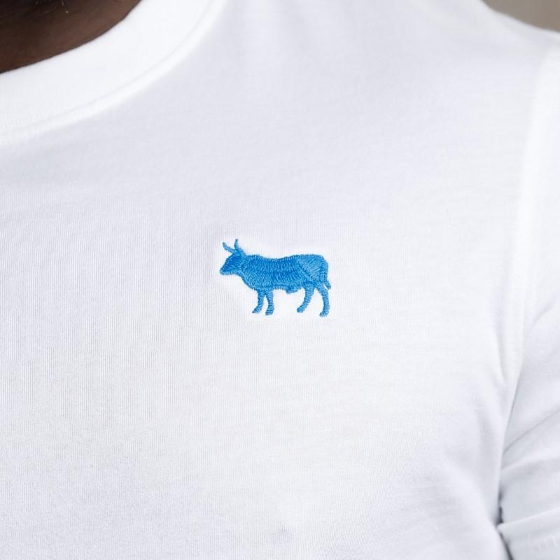 POP Wool Embroidery Crew Tee - Pelican