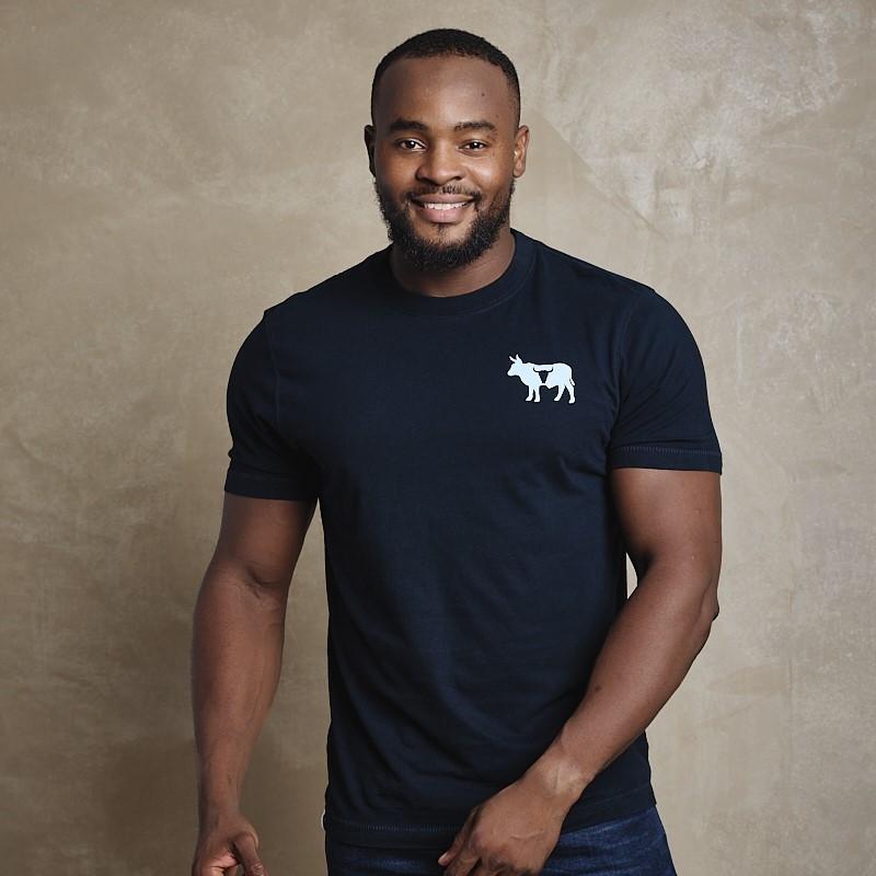 Nguni Cut Out Crew Tee - Midnight