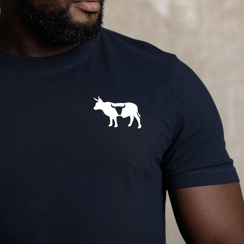 Nguni Cut Out Crew Tee - Midnight
