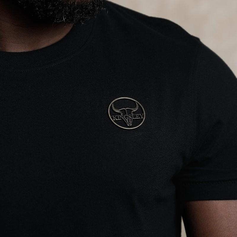 Round Skull Metal Trim Crew Tee - Mamba