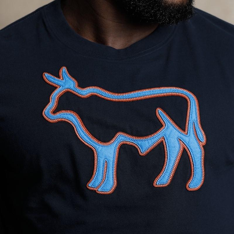 Felt Outline Nguni Crew Tee - Midnight