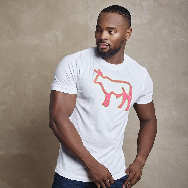 Felt Outline Nguni Crew Tee - Pelican