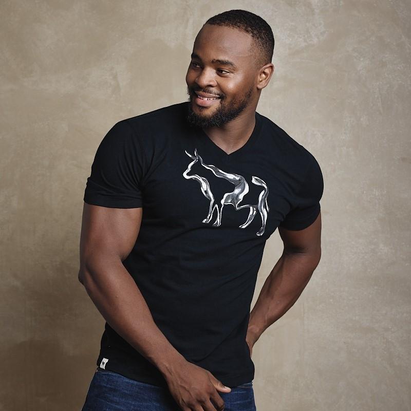 Molten Mold Nguni V-Neck Tee - Mamba