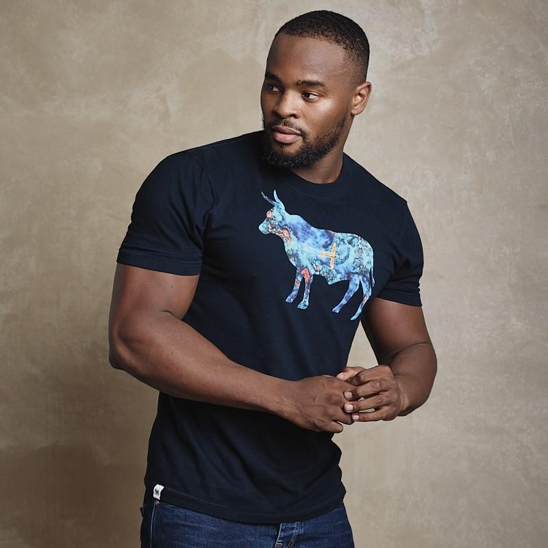 Born Free Nguni Crew Tee - Midnight