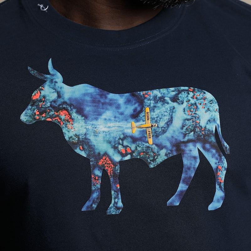 Born Free Nguni Crew Tee - Midnight