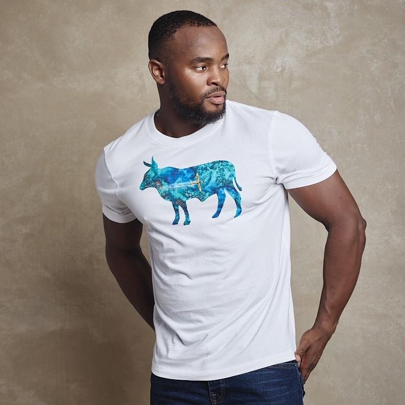 Born Free Nguni Crew Tee - Pelican