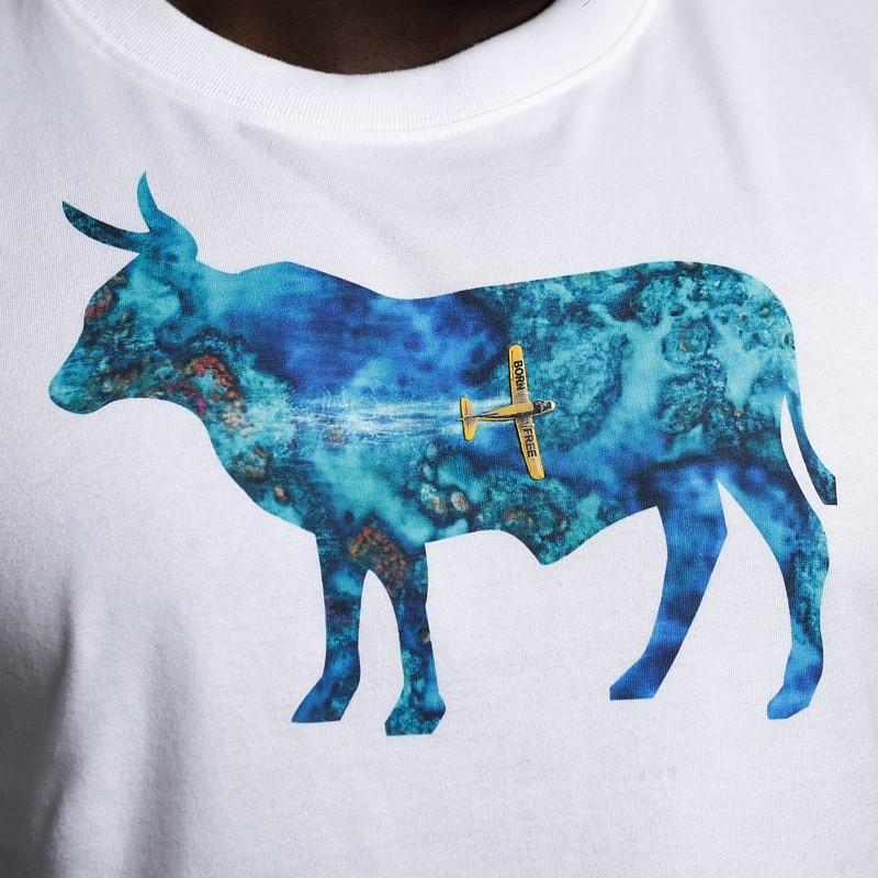 Born Free Nguni Crew Tee - Pelican