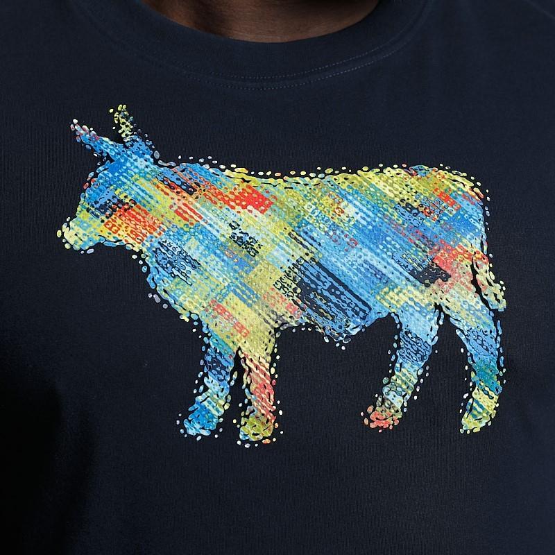 Aqua Shards Infill Nguni Crew Tee - Midnight