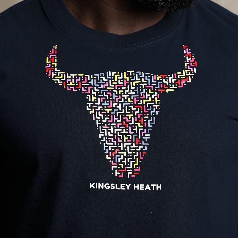 Night Lights Skull Crew Tee - Midnight