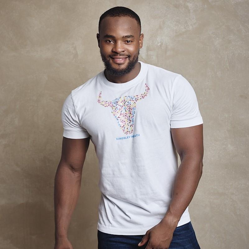 Night Lights Skull Crew Tee - Pelican