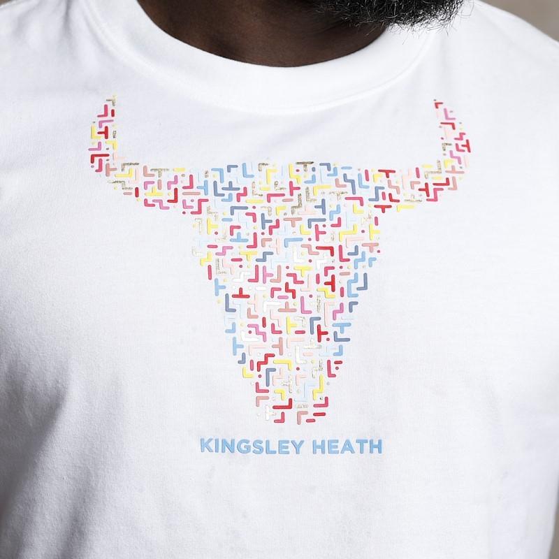 Night Lights Skull Crew Tee - Pelican