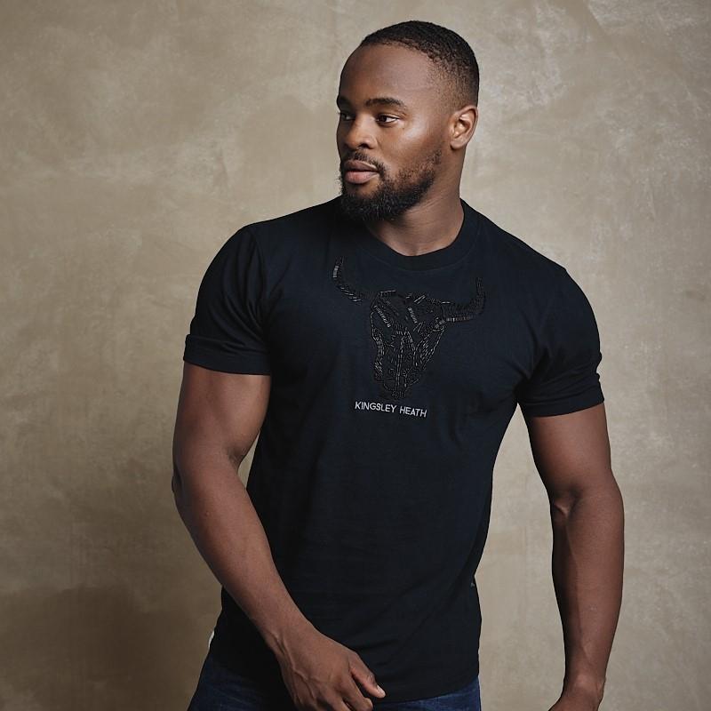 Beaded Skull Crew Tee - Mamba
