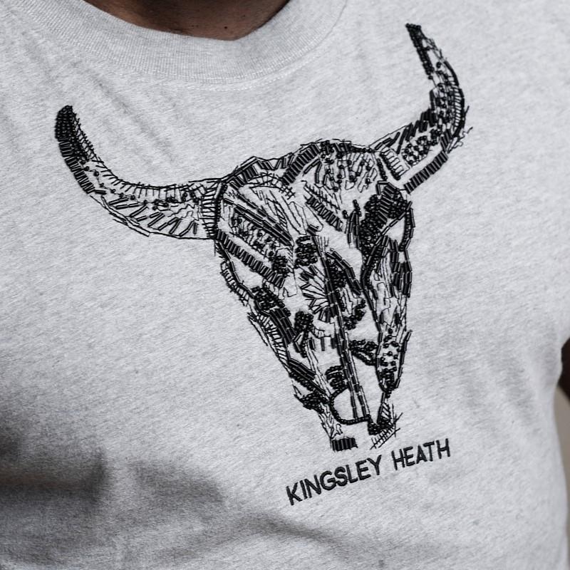 Beaded Skull Crew Tee - Vervet