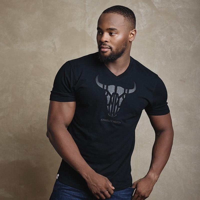 Reptile Segment Skull V-Neck Tee - Mamba