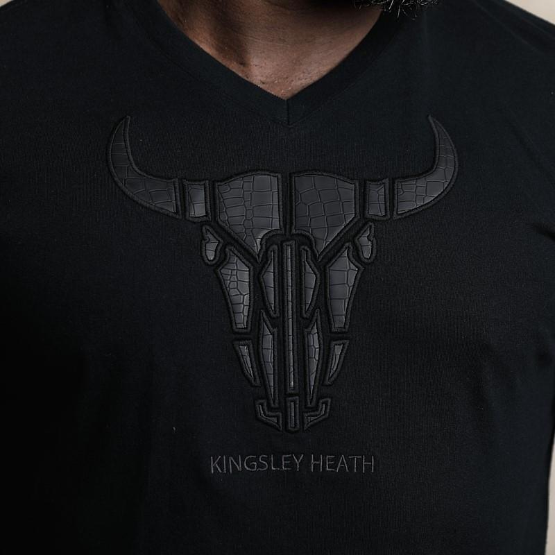 Reptile Segment Skull V-Neck Tee - Mamba