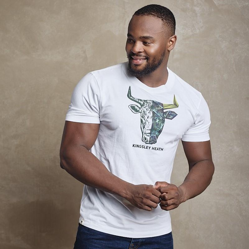 Bold 50/50 Skull Crew Tee - Pelican