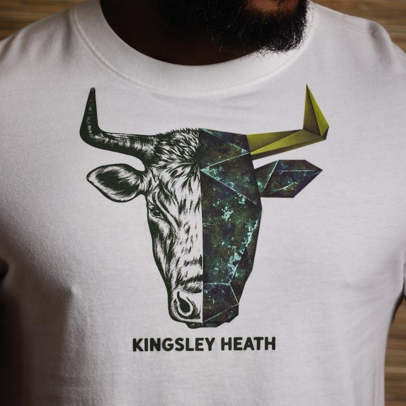 Bold 50/50 Skull Crew Tee - Pelican
