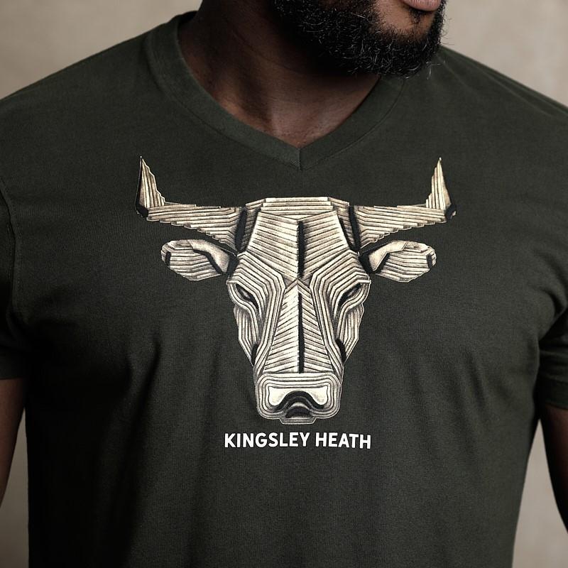 Board Craft Skull V-Neck Tee - Fatigue
